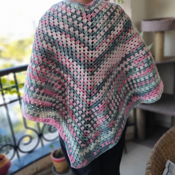 Poncho - Pink and Grey - Image 2