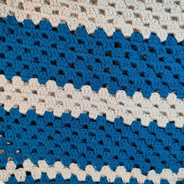 Blue and Grey Triangular Scarf - Image 2